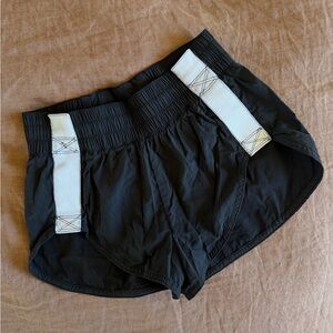 Black Women's Shorts with White Accents